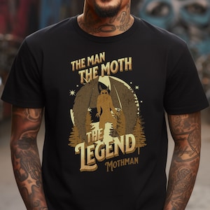 Mothman Shirt, Monster Shirts, Man Moth Legend, Supernatural Shirt, Mothman T-Shirt, Celestial Cryptid Shirt Cryptidcore T, Cryptid Tshirt