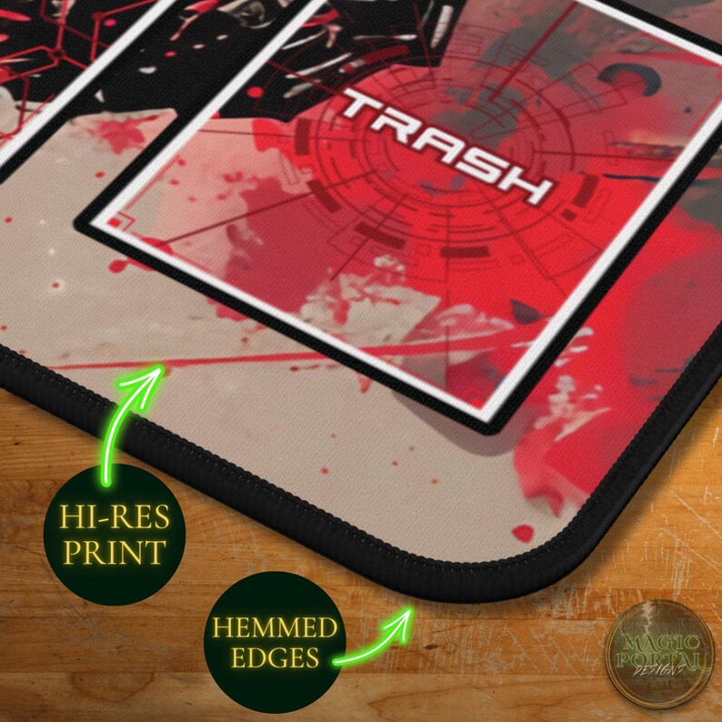 Gundam Compatible TCG Playmat With Zones, Unofficial Gundam TCG Gift For Gamers, Mecha Desk Mat, Anime Playmat, TCG Accessories image 5