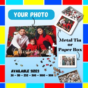 Custom Puzzle From Photo, Family Portrait Jigsaw Puzzle, Fun family Gift