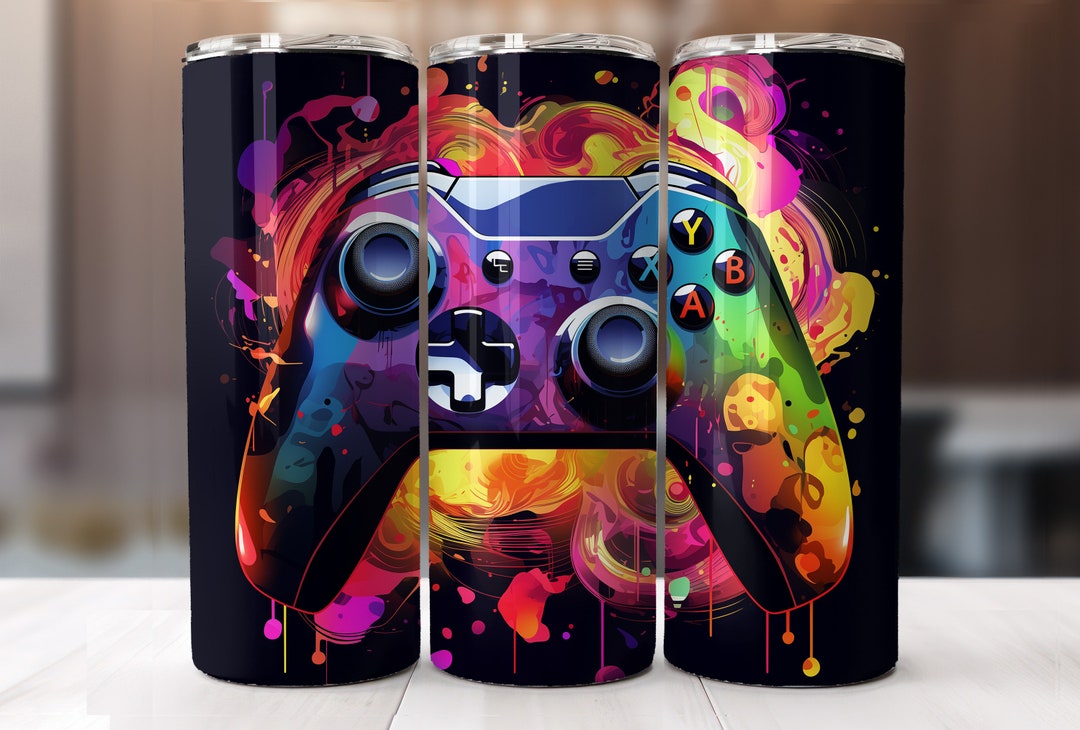 Gamer Tumbler Wrap, 20 Oz Skinny Tumbler Sublimation Design, Game ...