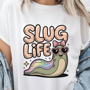 Slug Life PNG, Funny Rainbow Slug Clipart Design, Messy Coquette Swampcore Style, Galaxy Slime Aesthetic Art, Summer Sublimation File