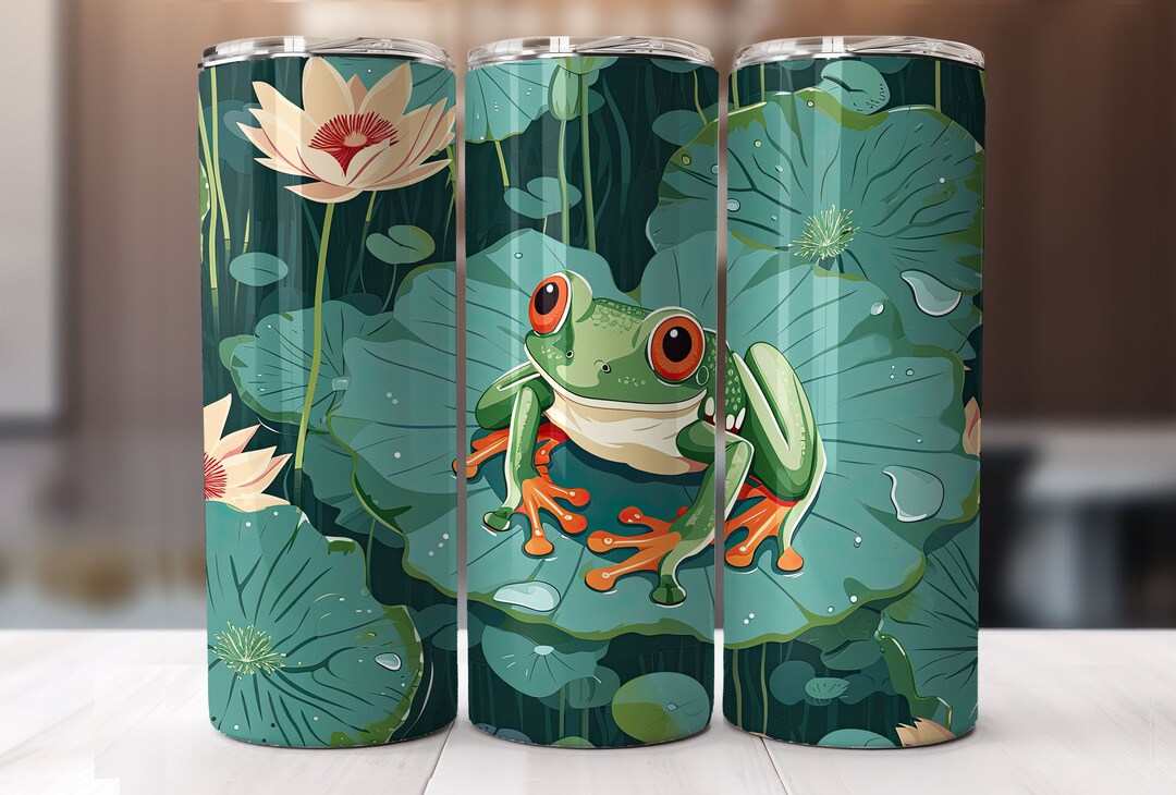 Frog 20 Oz Skinny Tumbler Sublimation Design PNG Instant DIGITAL ONLY ...