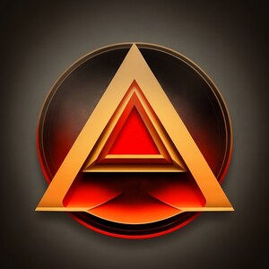 Colorful Geometric Emblem: Circle Triangle Square. Digital posters.