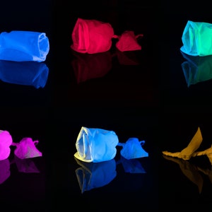 Funky Rainbow Roses on Black Background. Digital posters.