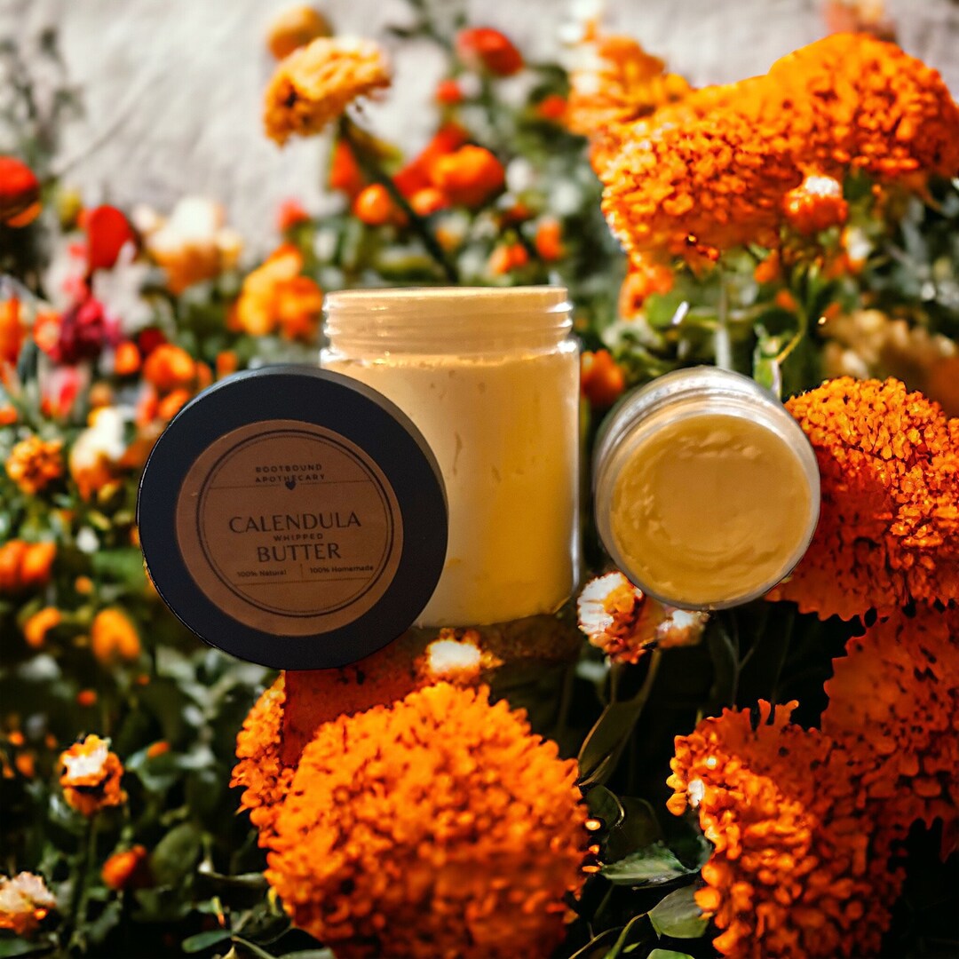 Calendula Butter Whipped Butter, Organic, All Natural Body Butter, Self