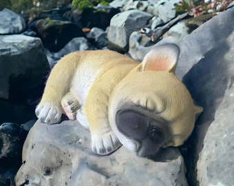 Napping Pug Garden Statue