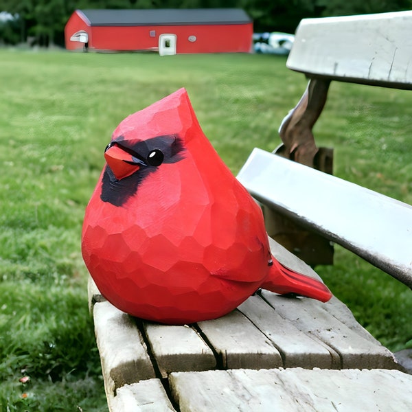 Red Bird Garden Statue, Outdoor Yard Decor, Lawn Decor, Porch Decor, Home Decor, Room Decor, Resin Art Decor, Table Desk Ornament