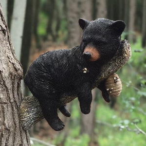 Schwarzer Bär Gartenstatue, Außenhofdekor, Rasendekor, Porch-Dekor, Hauptdekor, Raumdekor, Harz-Kunst-Dekor, Tisch-Schreibtisch-Verzierung