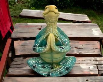 Meditating Sea Turtle Garden Statue