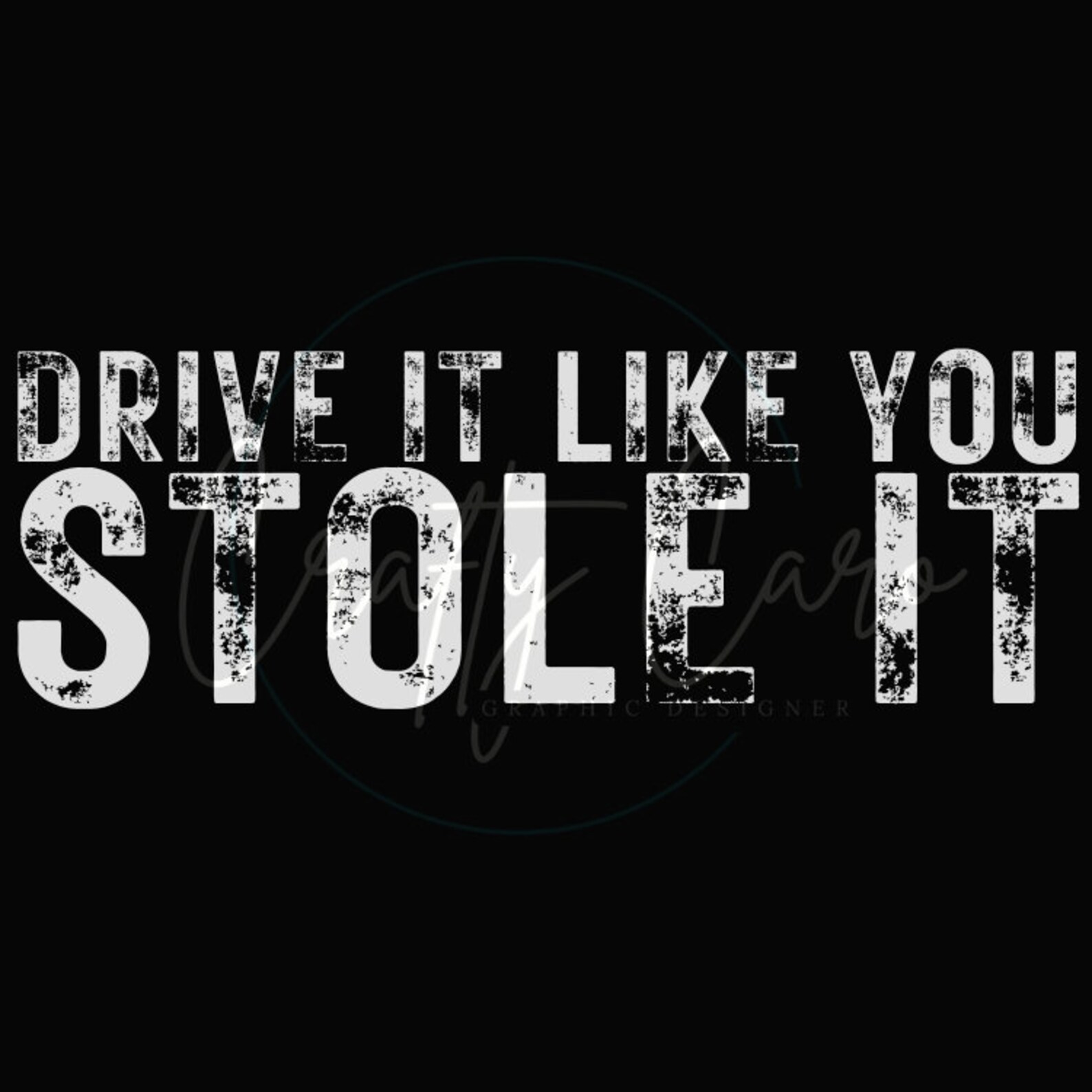 T-shirt Drive It Like You Stole It - 100 % Coton | Graphique Voiture JDM | Unisexe Noir