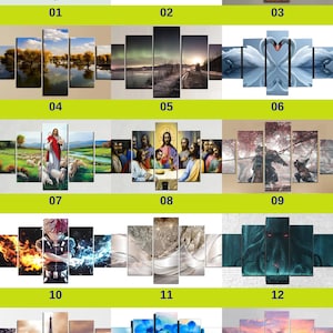 5D DIY 5 Pcs Diamond Painting Cross Stitch Embroidery Diamond Mosaic Modular Room Decoration  Wall on the Poster (For adults and kids)