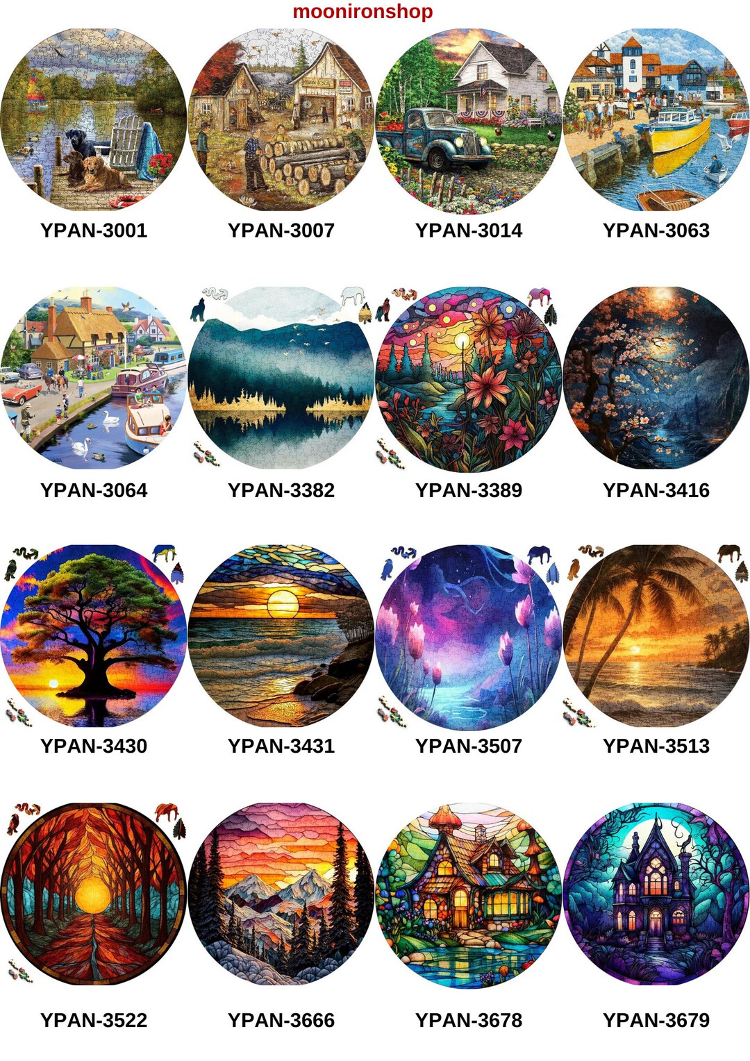 Nature-landscape Themed Jigsaw Puzzles Creative and Educational Round