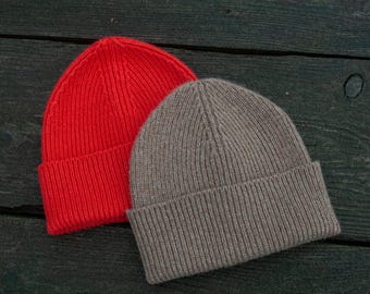 Machinaal breipatroon (pdf) — geribbelde beanie, uniseks vissersbeanie voor broer tweepersoonsbed machine, direct downloaden — Core Hat