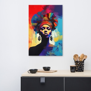 Queen Stencil Art Portrait Canvas