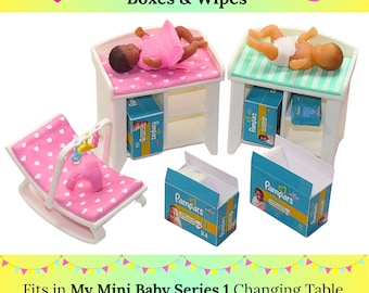 My Mini Baby Diaper Boxes & Wipes: DIY Krissy Doll Accessories (Digital Download)