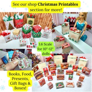 Miniature Christmas Books Printable 1.6 Doll Scale DIY Craft (Digital Download) PDF image 4