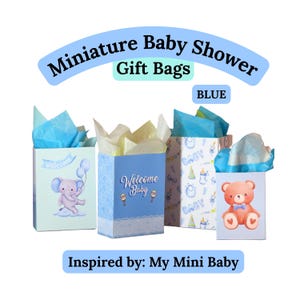 My Mini Baby Boy Miniature Gift Bags Shower Printable Krissy Doll Digital Download PDF