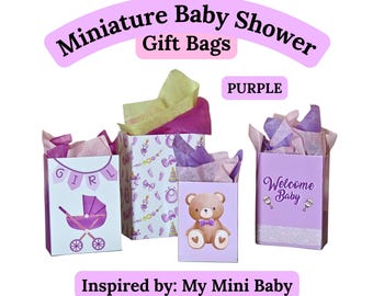 Miniature Purple Gift Bags: Krissy Doll Accessories (Digital Download)