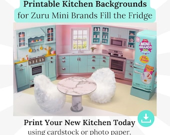 Zuru Fill the Fridge: Kitchen Diorama Printable Background (PDF)