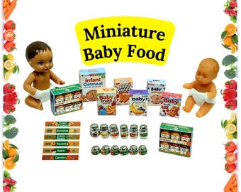 Miniature Baby Food Boxes & Jar Labels for Krissy Dolls (Digital Download)