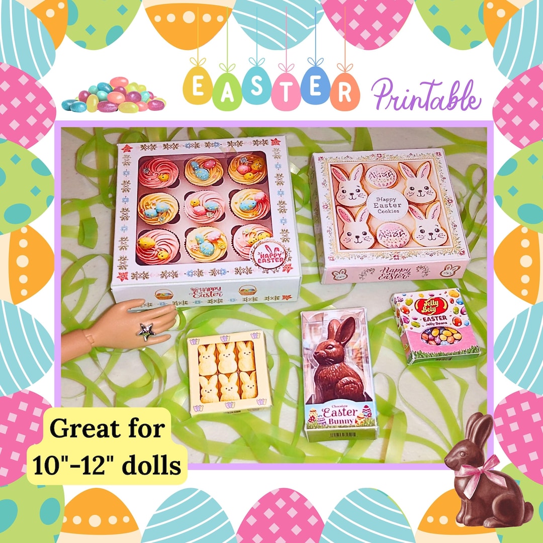 Mini Stuff Easter Printable Easter Miniatures 1.6 Scale Dollhouse Easter Basket Mini ...
