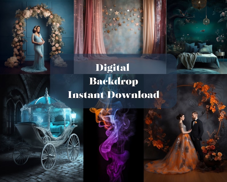 700+ Digital Backdrops and Overlays for Maternity Newborn Celebration ...