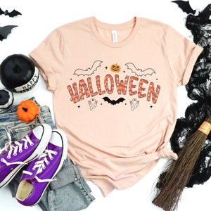 Halloween Shirt, Halloween Bat T-Shirts, Fun Halloween T Shirts, Cute Halloween TShirt, Pumpkin TShirts, Bat T-Shirt, Halloween Apparel