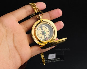 Bússola de latão gravada personalizada | Ferramenta de navegação vintage feita à mão | Presente exclusivo para ele, para ela, para o Dia dos Pais, para a mãe ou para os avós