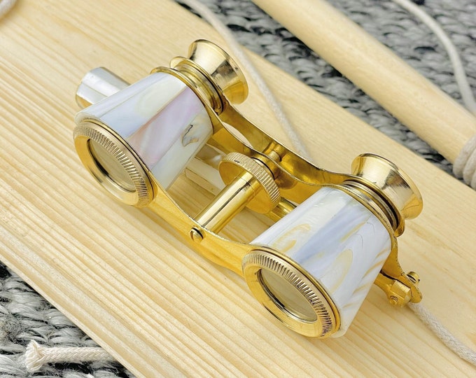 Vintage Opera Glasses Binocular - Handcrafted Brass Binoculars for Timeless Adventures and Memorable Gifts, Anniversary Gift For Wife