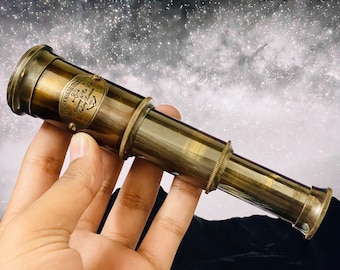 Brass Pocket Working Telescope - 6 Inches Spyglass | Unique Gift for Kids, Husband | Boating Gift| Gifts for Boys, Easter Gifts for Kids