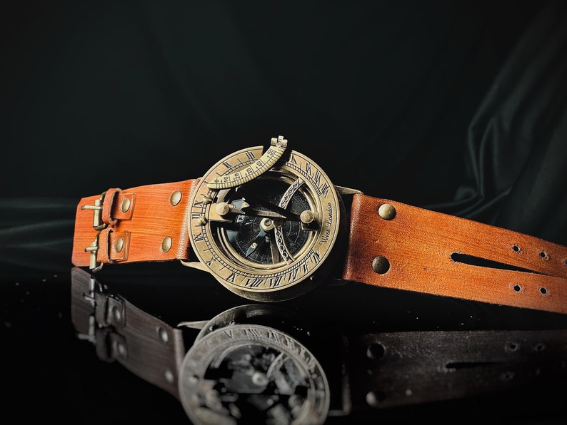 Handmade Nautical Wrist Compass Sundial Watch, Vintage-Style Watch, Antique-Style Compass, Husband Gift, Collectible, Nautical Gifts,  US Independence Day sale