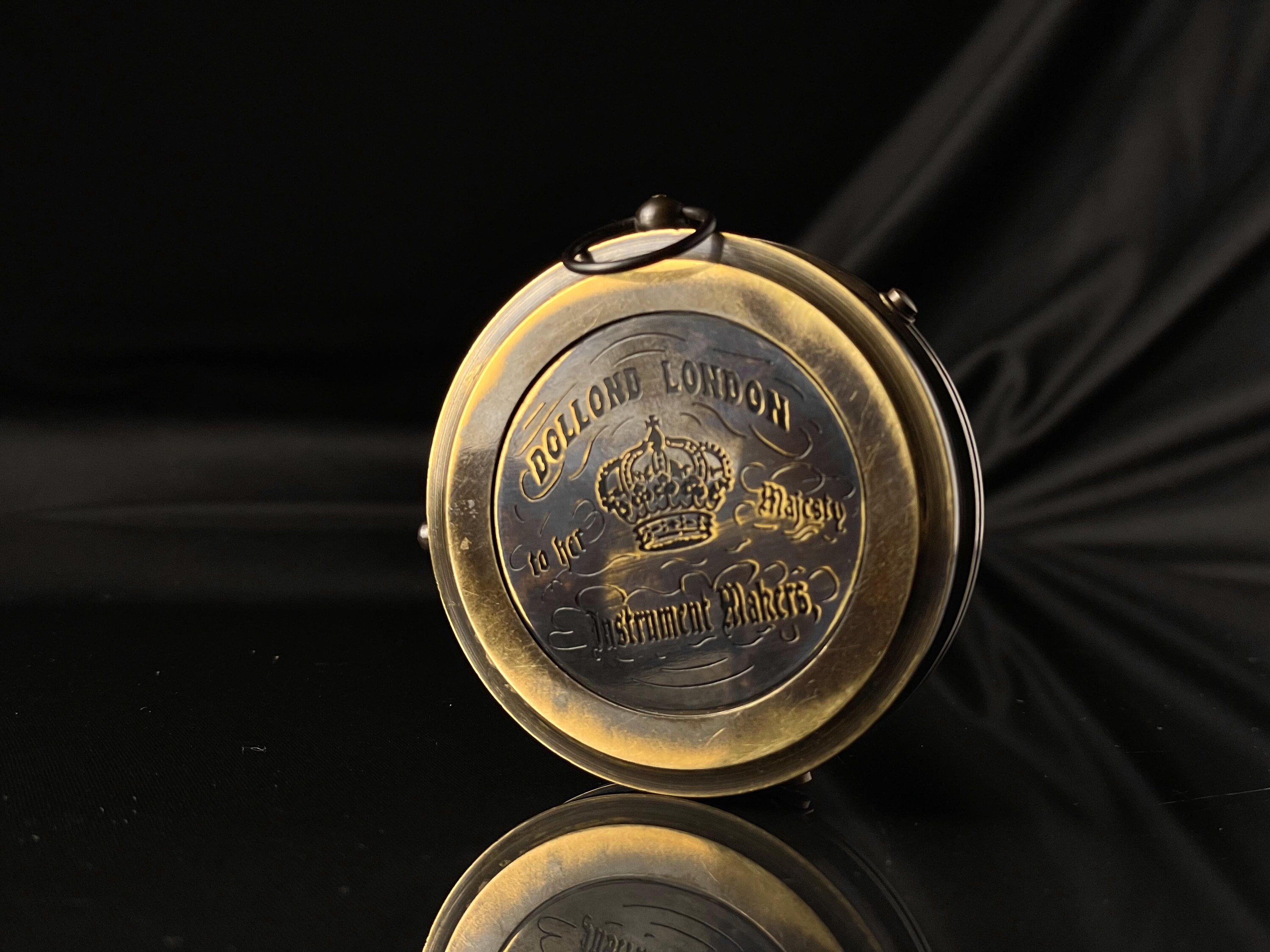 Dollond London Marine Brass Flat Compass 2.5 Nautical Collectible With