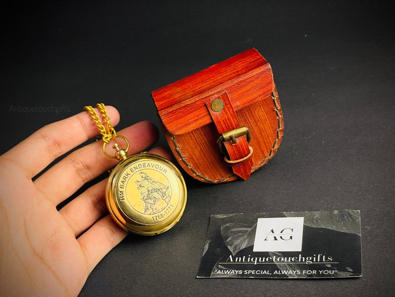 Custom Engraved Working Brass Compass With Pure Leather Case | Handmade Gift For Him, Her, Dad, Birthday Gifts, eww Valentines day gifts