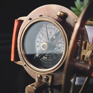 Handmade Nautical Wrist Compass Sundial Watch, Vintage-Style Watch, Antique-Style Compass, Husband Gift, Collectible, Nautical Gifts