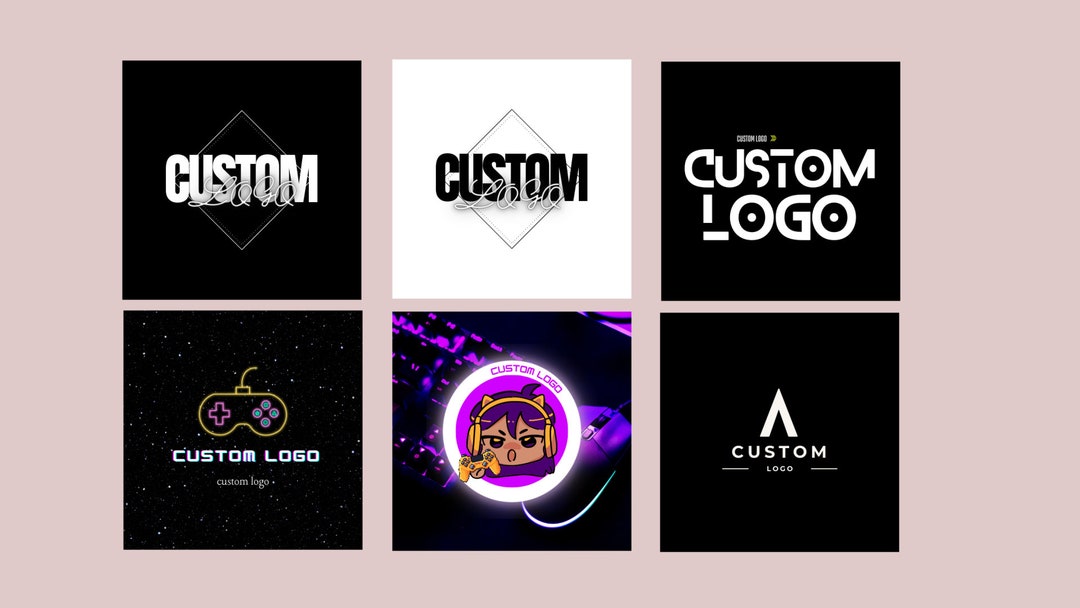 Custom Text Logo Pack There Are 7 Custom Text Logo in This - Etsy