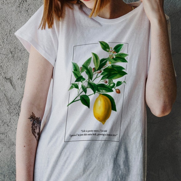 Post Malone Lyric Tee / Posty Inspired Vintage Lemon Tree T-shirt / Fan Gift Merch / Twelve Carat Toothache Tour / Music Lover Gift