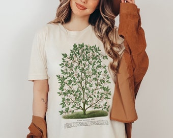 Magnolia Tree Vintage T-shirt / Aesthetic Cottagecore Pinterest Style tshirt / Fairycore Dark Academia shirt / Forest Nature lover Gift