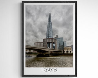 The Shard London, Fotografía de paisaje urbano, Póster de Londres, Impresión de Londres, Decoración del hogar con arte de pared, Decoración de arte de pared para el hogar y la oficina