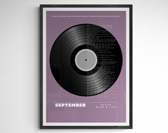 Soul Harmony: Earth, Wind and Fire September Poster Showcasing the Essence of Soul Music - Contemporary or Modern Home, or Teenager's Room