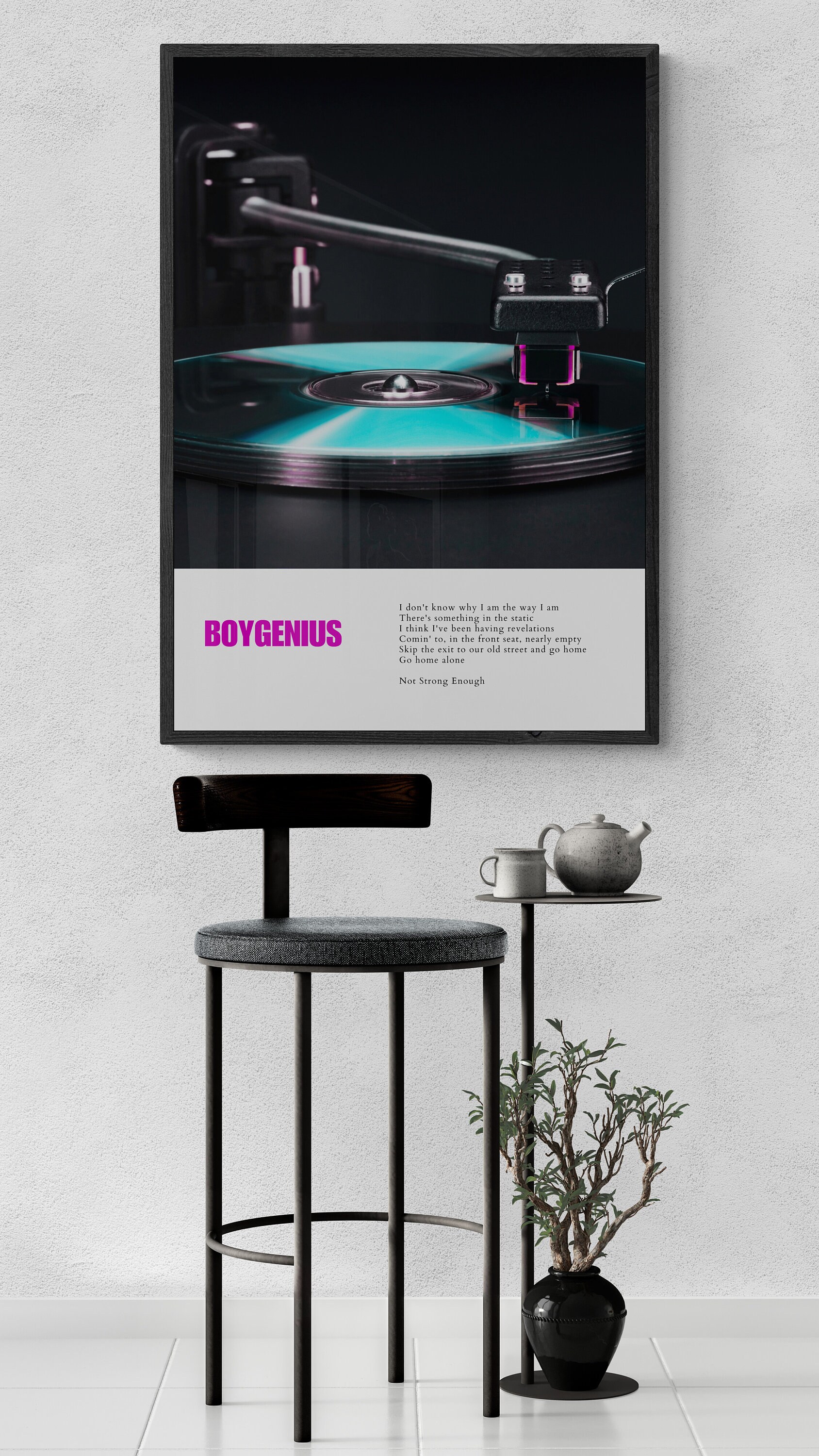 Boygenius Poster Print, Lyrics of Not Strong Enough Print Phoebe