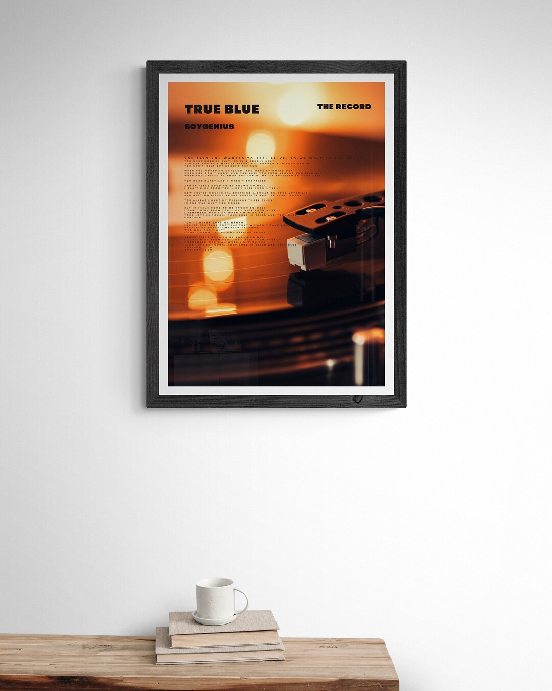 Boygenius Lyric Poster True Blue Lyrics Cover Art Phoebe Etsy