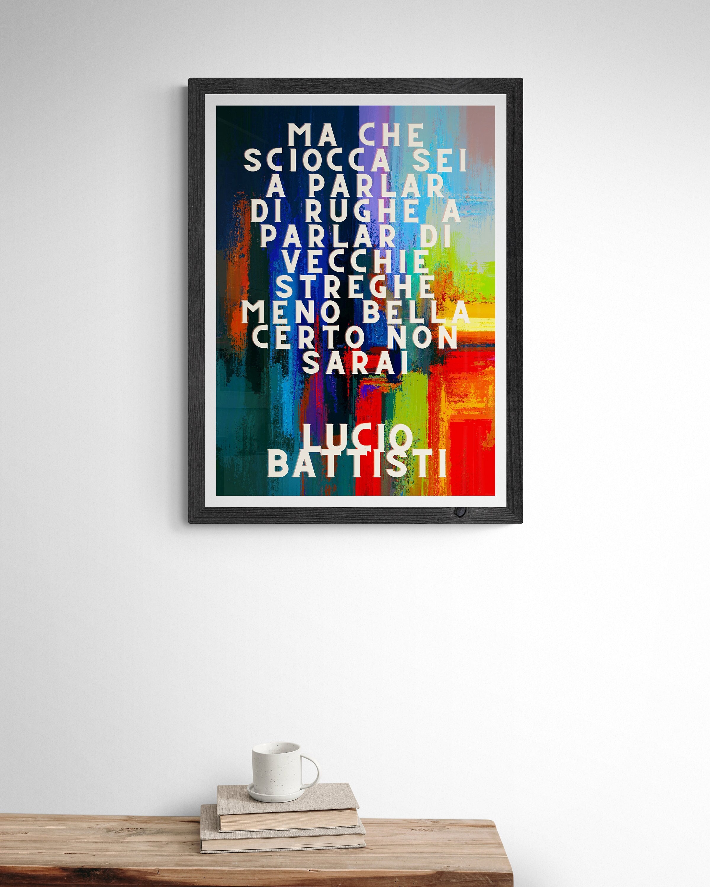 Lucio Battisti testo della canzone 'Prendila cosi'' / Decorazione moderna  per la casa / Poster stampato a colori incorniciato e senza cornice - Etsy  Italia