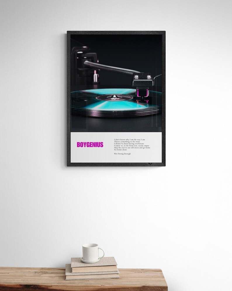 Boygenius Poster Print, Lyrics of Not Strong Enough Print Phoebe