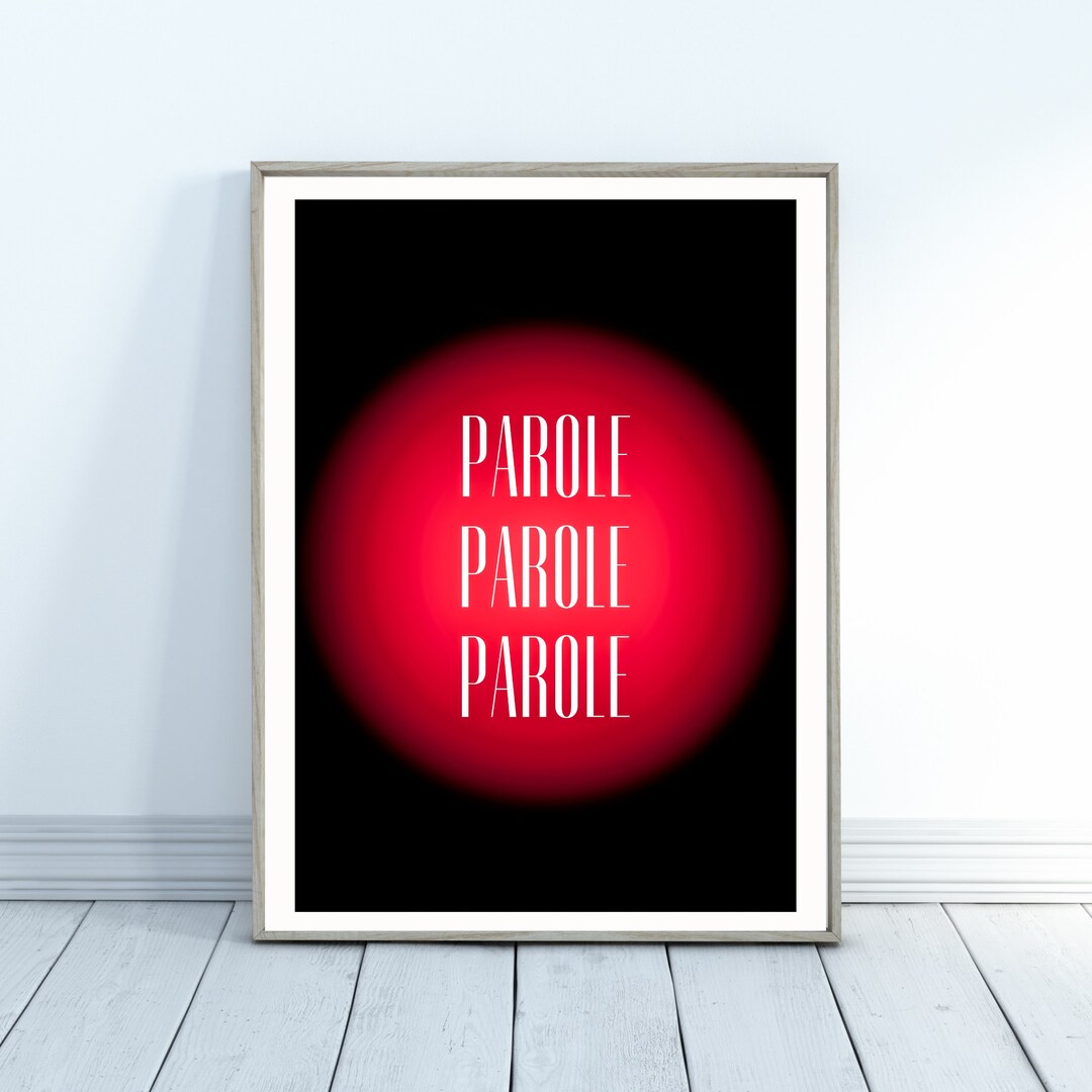Modern Wall Art Poster, Parole Words Print Wall Art Decor Over the Bed ...