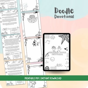 Devocional diario para niños / Hoja de oración para niños / Hoja de trabajo cristiana para la educación en el hogar / Estudio bíblico para niños imprimible