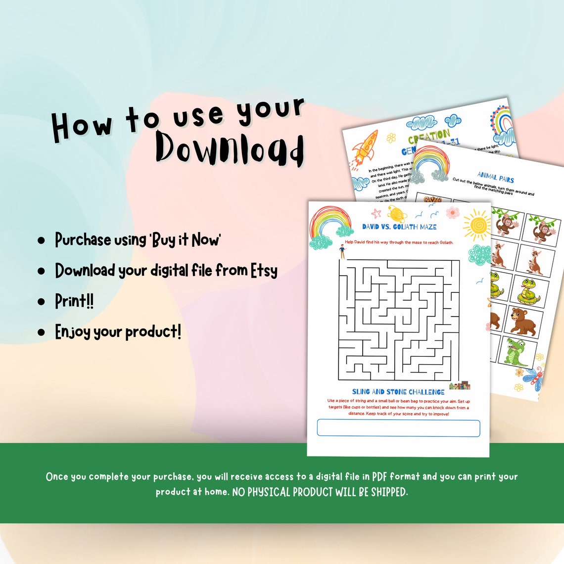 Kids Bible Study Printable | Christian Printable for Kids | Prayer ...