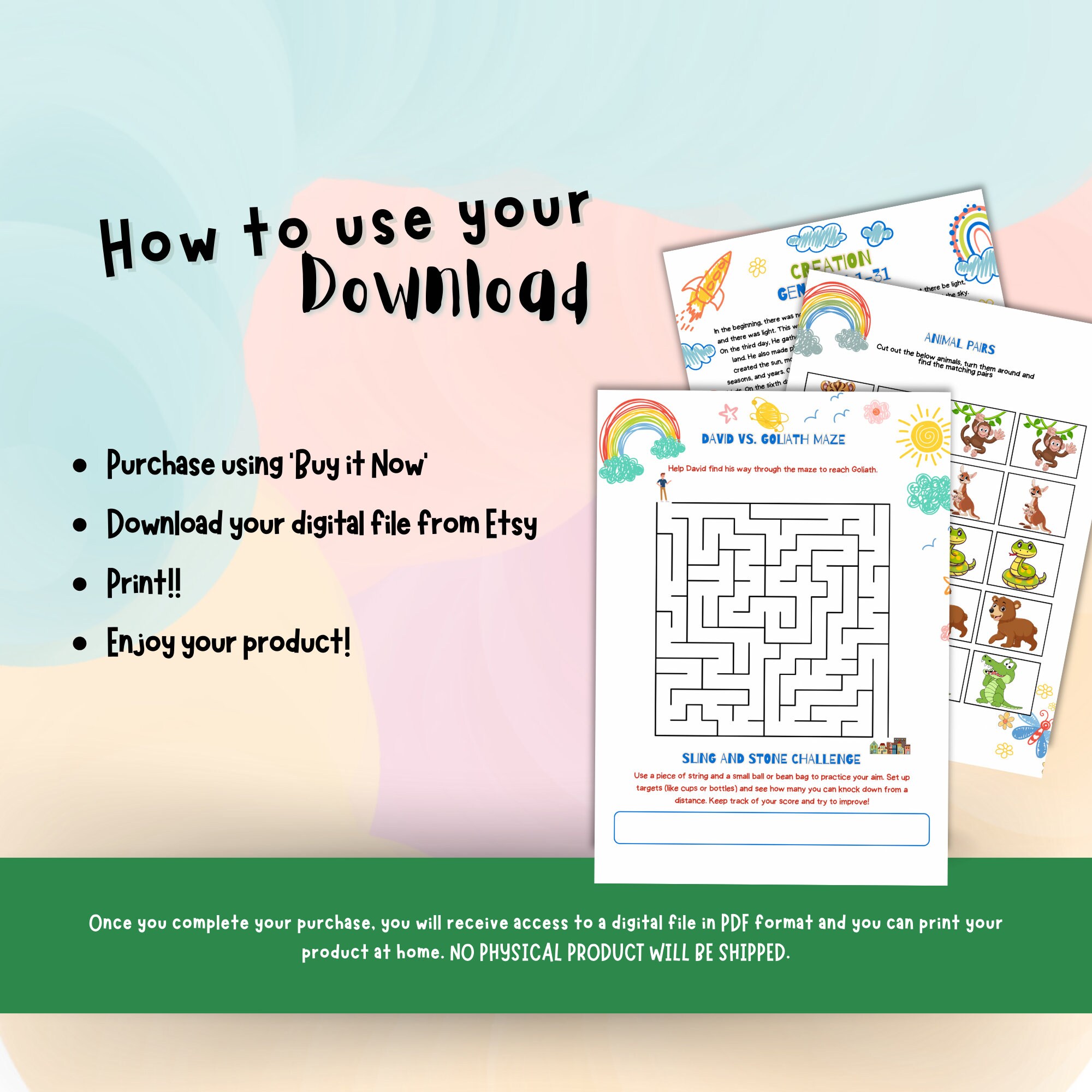 Kids Bible Study Printable | Christian Printable for Kids | Prayer ...