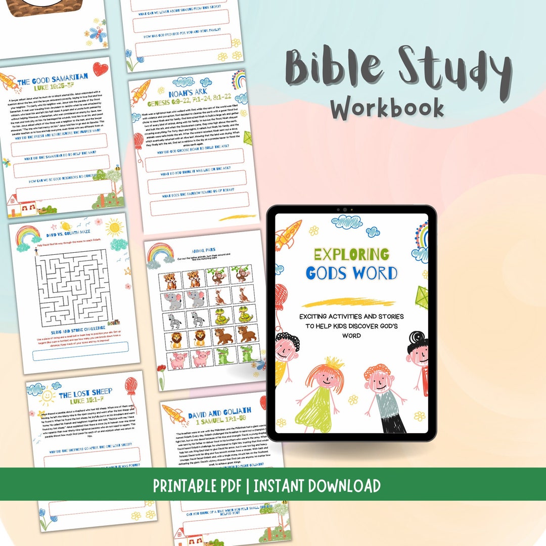 Kids Bible Study Printable | Christian Printable for Kids | Prayer ...