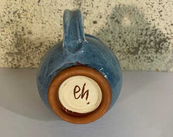 Vintage Hand Made Mug Signed Studio Pottery Blue