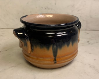 Honey Comb & Cobalt Blue Glazed Studio Pottery.